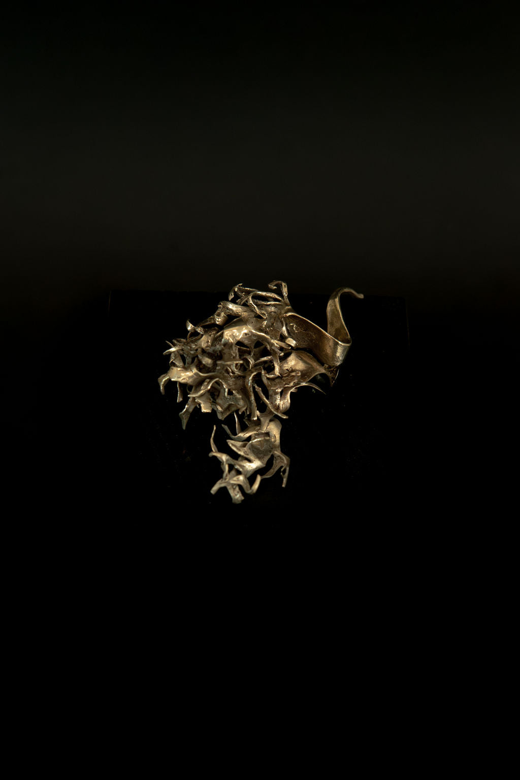 Algua, petite sculpture I : algue en bronze, pièce unique de Damaris Durrleman, 6 × 4,5 cm