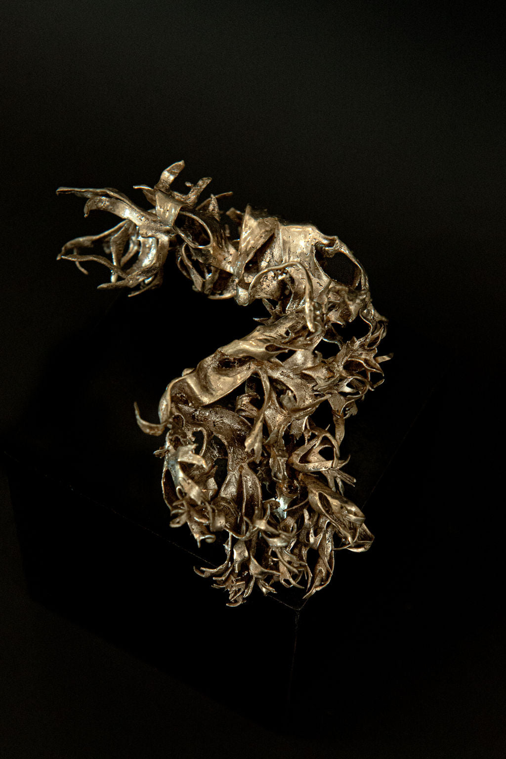 Algua, petite sculpture XI : algue en bronze, pièce unique de Damaris Durrleman, 11 × 8 cm