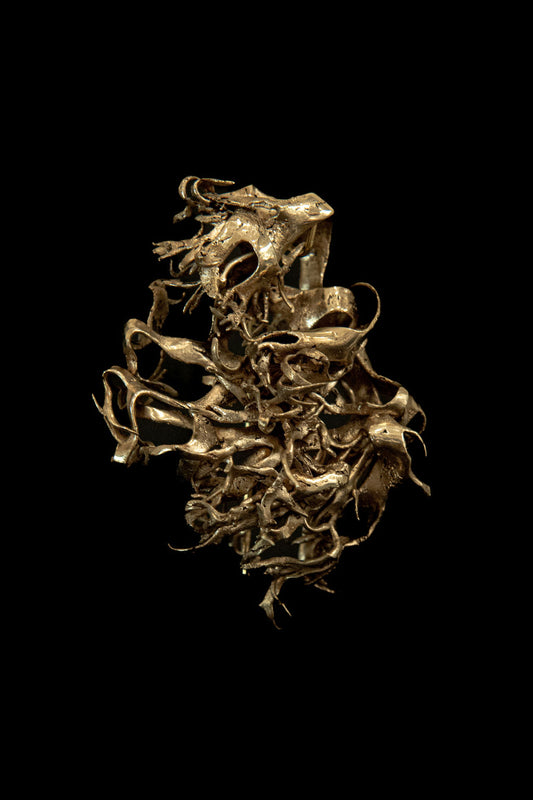 Algua, petite sculpture V : algue en bronze, pièce unique de Damaris Durrleman, 8 × 5 cm
