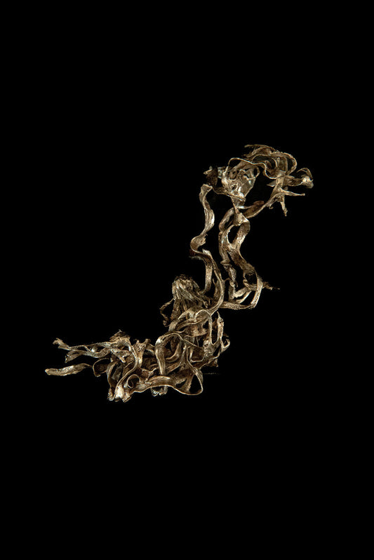 Algua, petite sculpture X : algue en bronze, pièce unique de Damaris Durrleman, 10,5 × 5,5 cm
